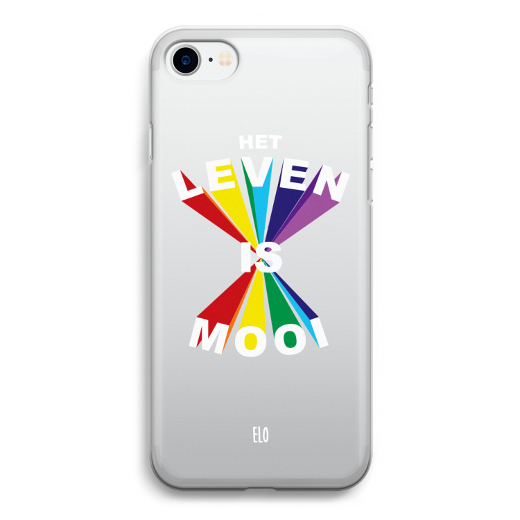 Het Leven Is Mooi: iPhone SE 2020 Transparant Hoesje