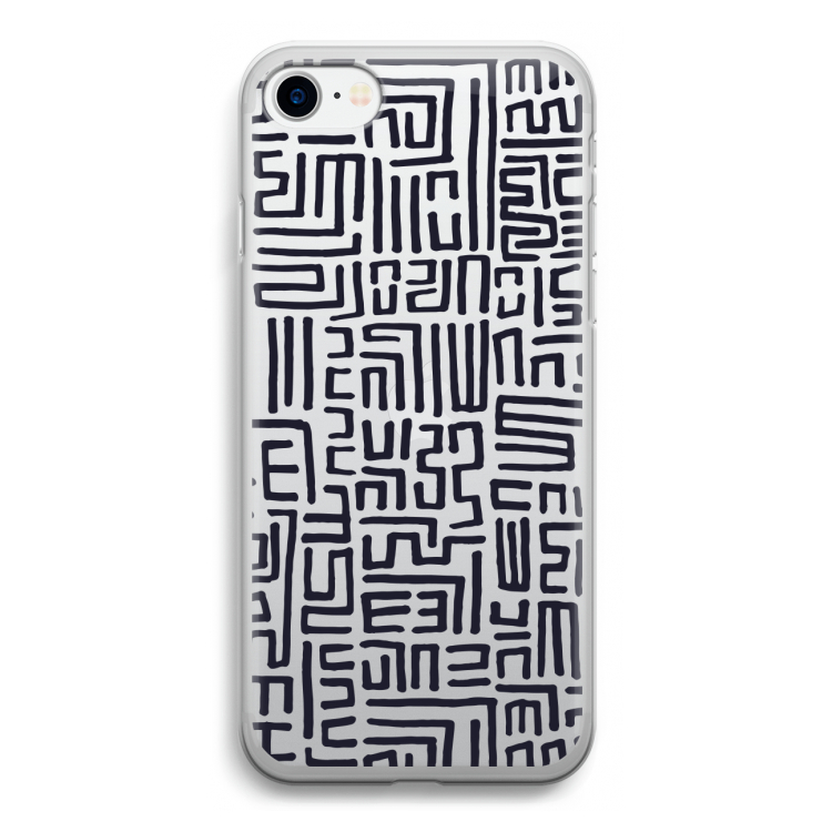 Moroccan Print: iPhone SE 2020 Transparant Hoesje