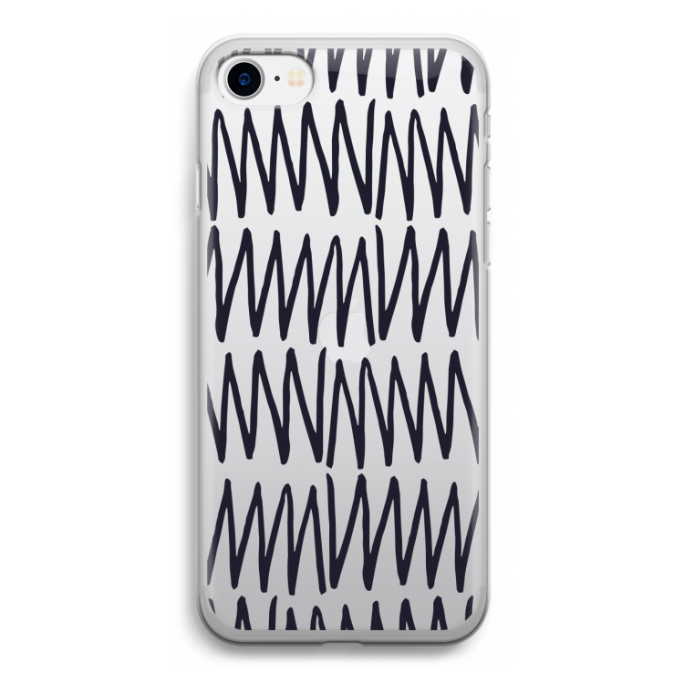 Marrakech Zigzag: iPhone SE 2020 Transparant Hoesje