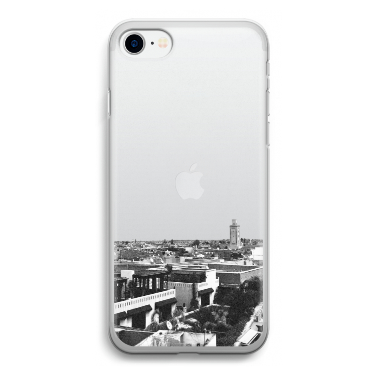 Marrakech Skyline : iPhone SE 2020 Transparant Hoesje