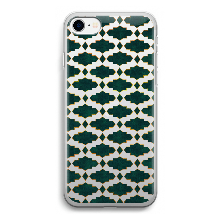 Moroccan tiles: iPhone SE 2020 Transparant Hoesje