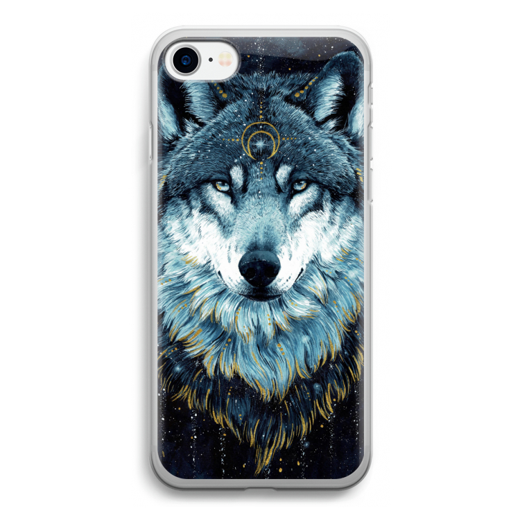 Darkness Wolf: iPhone SE 2020 Transparant Hoesje