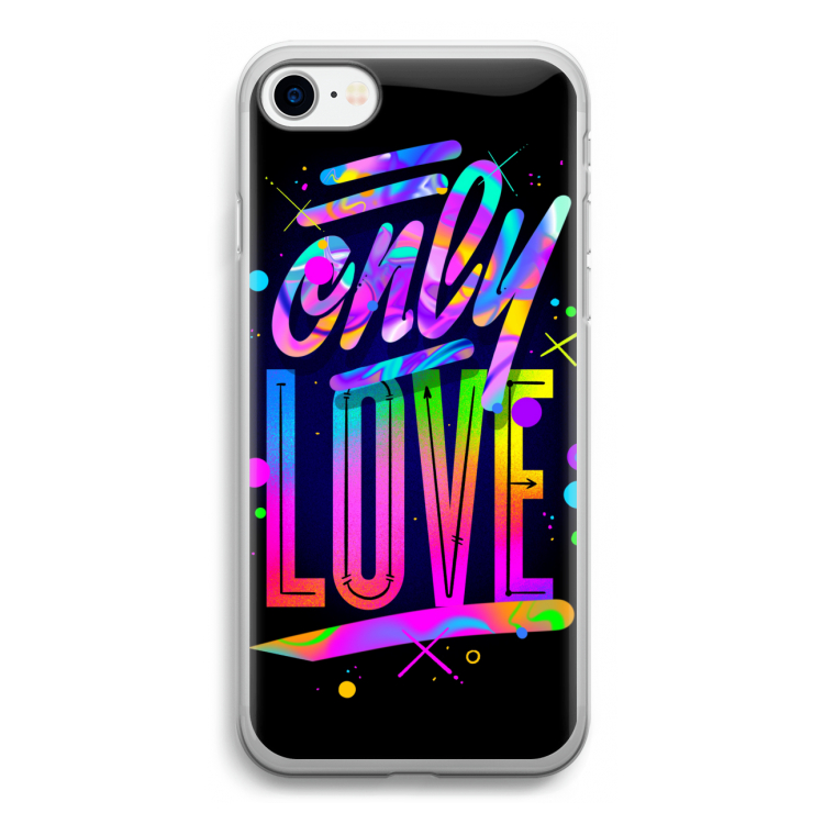 Only Love: iPhone SE 2020 Transparant Hoesje