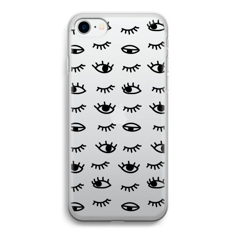 Eye pattern #2: iPhone SE 2020 Transparant Hoesje