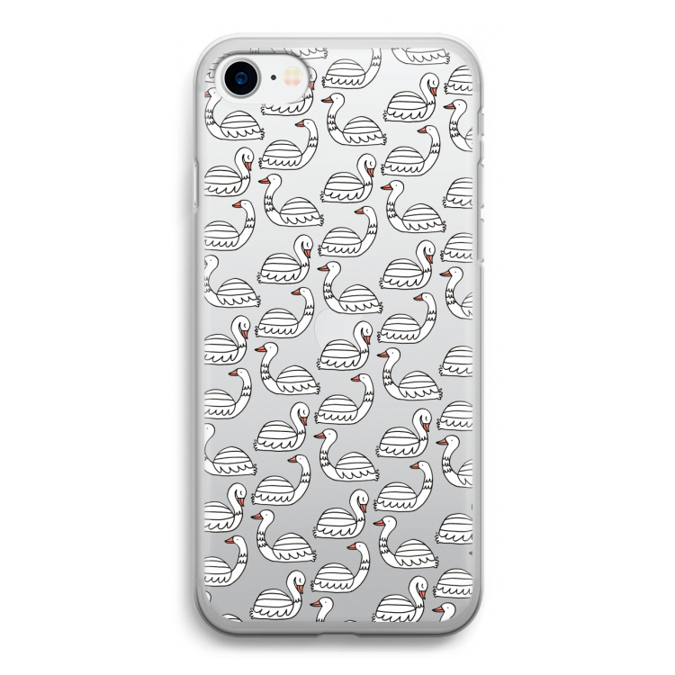 Zwanen: iPhone SE 2020 Transparant Hoesje