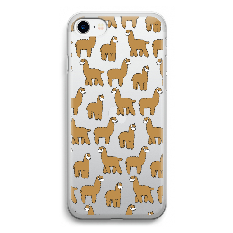 Alpacas: iPhone SE 2020 Transparant Hoesje