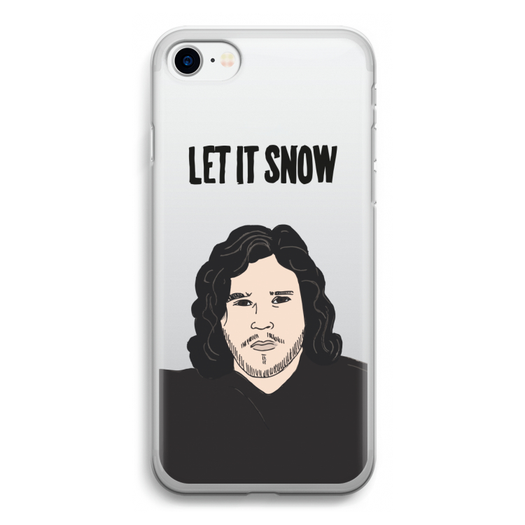 Let It Snow: iPhone SE 2020 Transparant Hoesje