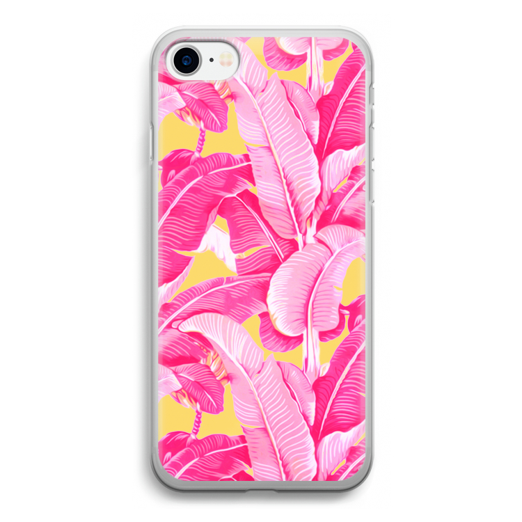 Pink Banana: iPhone SE 2020 Transparant Hoesje