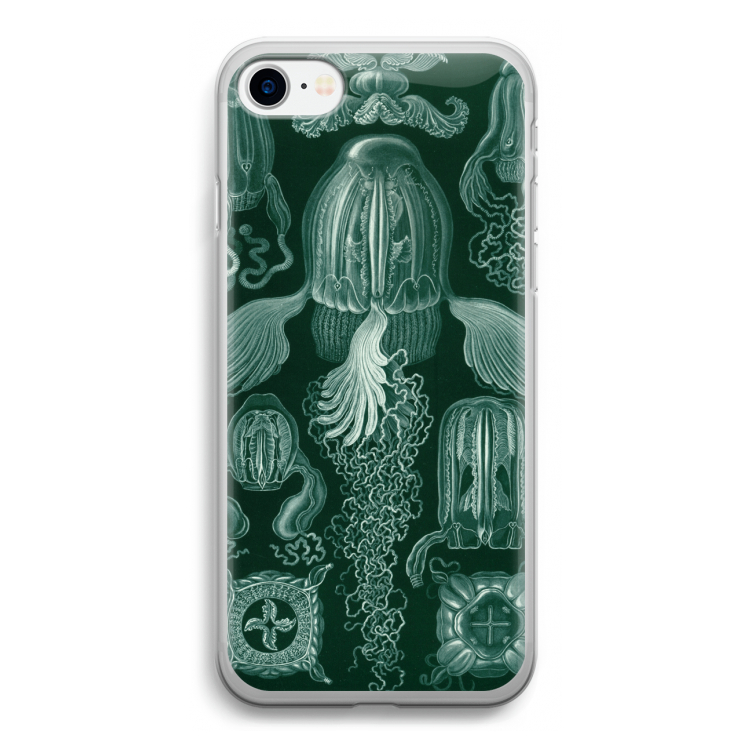 Haeckel Cubomedusae: iPhone SE 2020 Transparant Hoesje