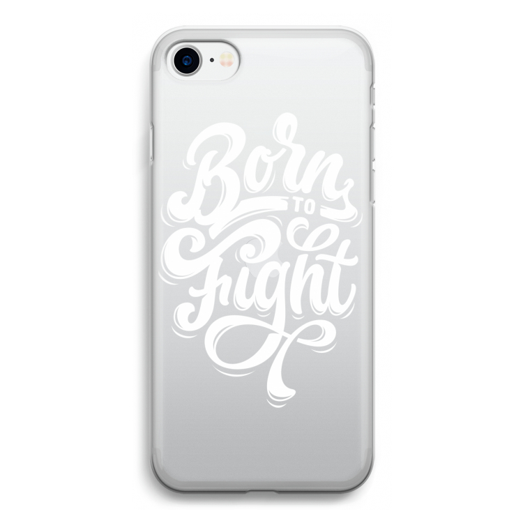 Born to Fight: iPhone SE 2020 Transparant Hoesje