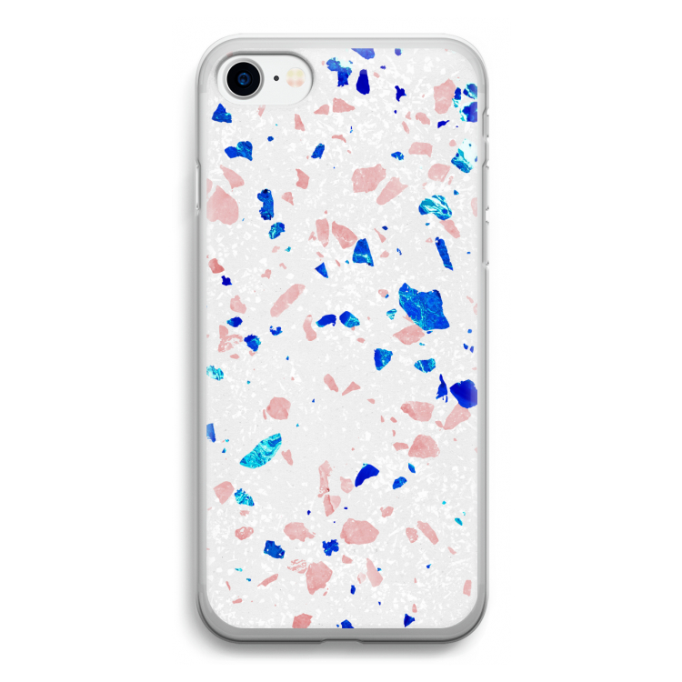 Terrazzo N°6: iPhone SE 2020 Transparant Hoesje