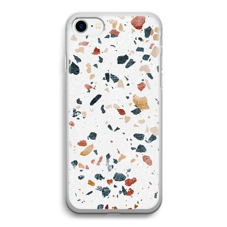 Terrazzo N°4: iPhone SE 2020 Transparant Hoesje