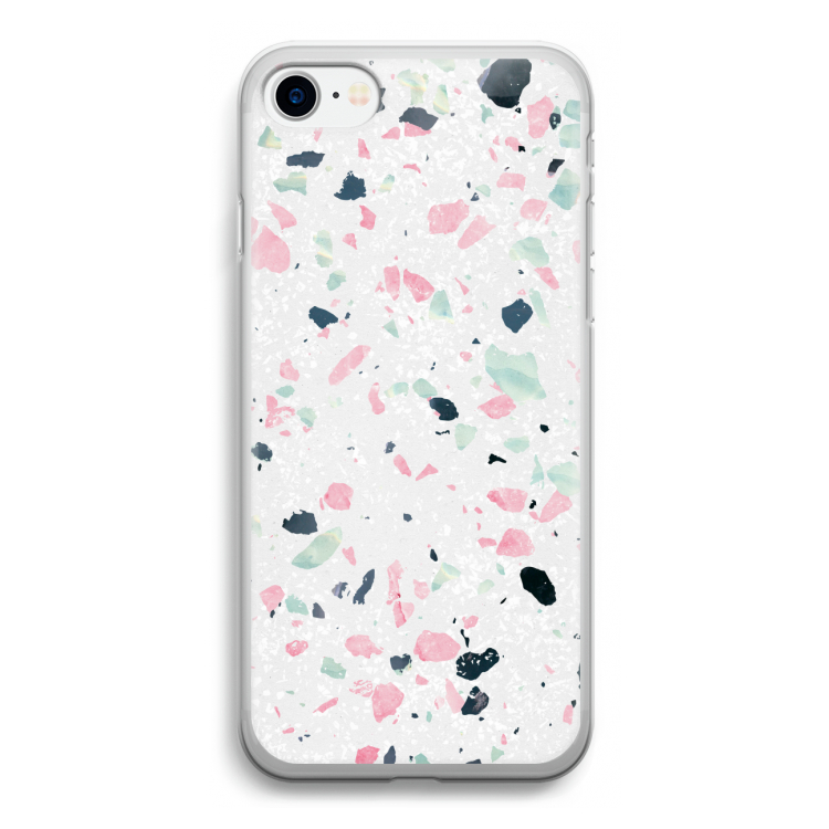 Terrazzo N°3: iPhone SE 2020 Transparant Hoesje