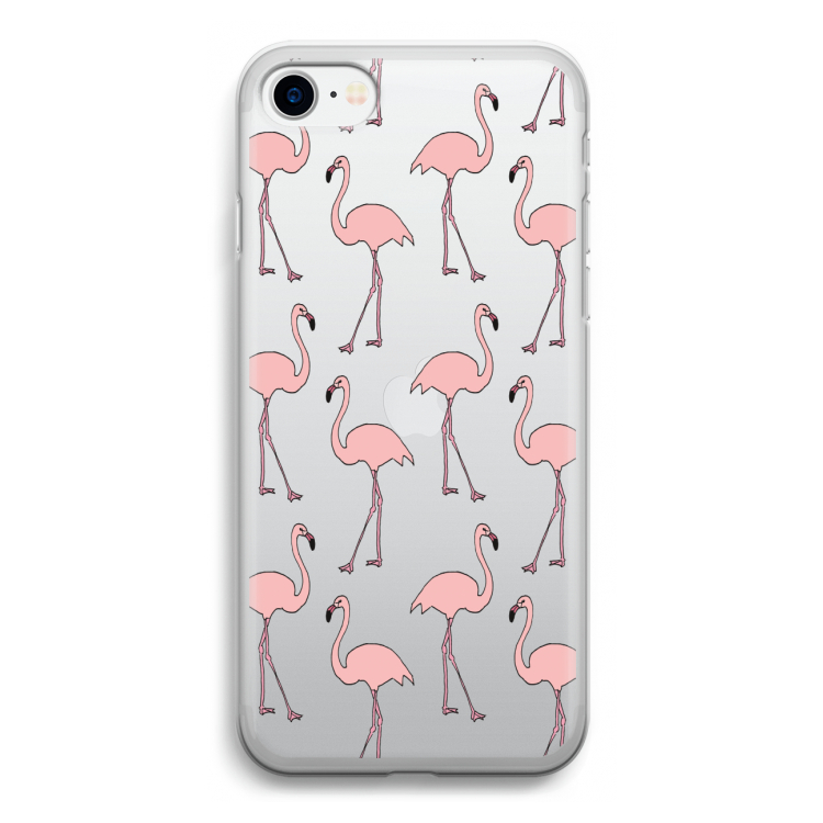 Anything Flamingoes: iPhone SE 2020 Transparant Hoesje