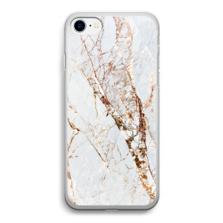 Goud marmer: iPhone SE 2020 Transparant Hoesje