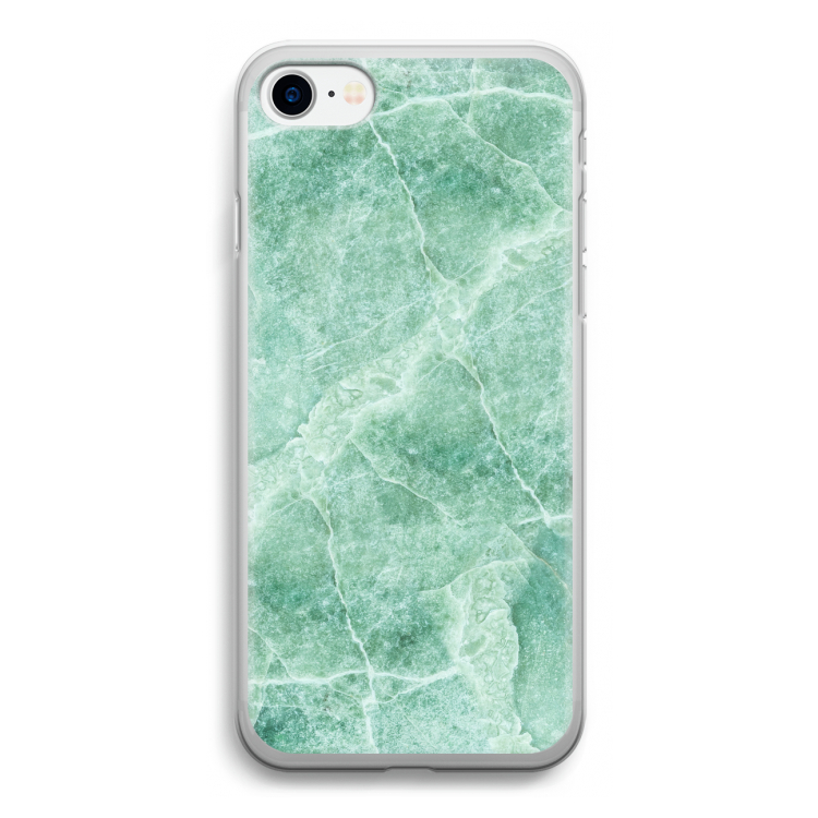 Groen marmer: iPhone SE 2020 Transparant Hoesje