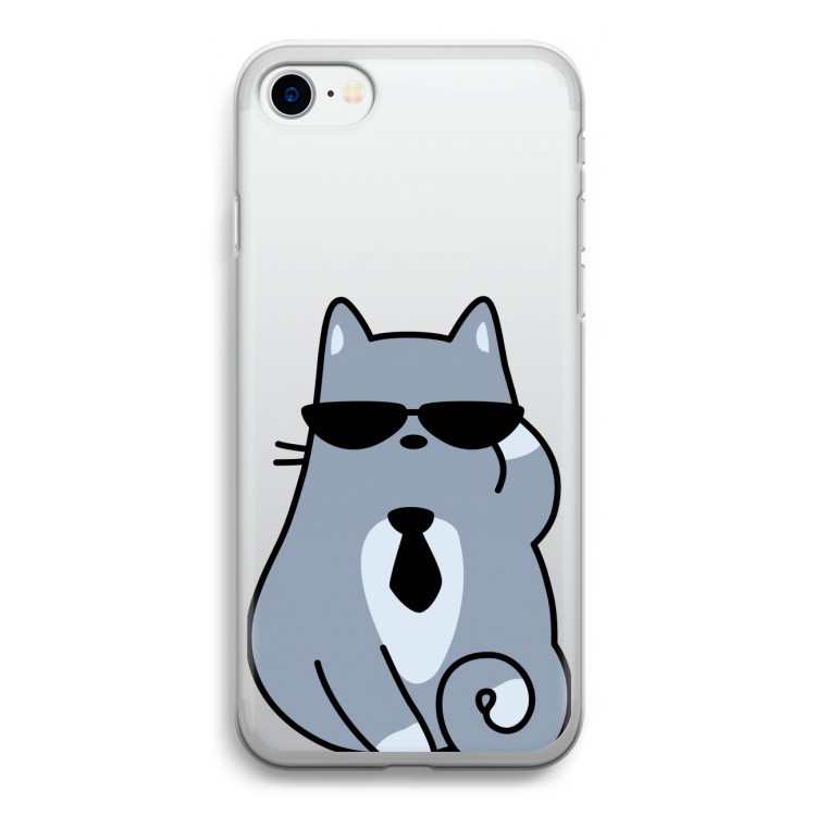Cool cat: iPhone SE 2020 Transparant Hoesje