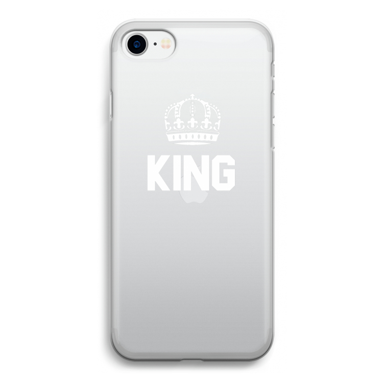 King zwart: iPhone SE 2020 Transparant Hoesje