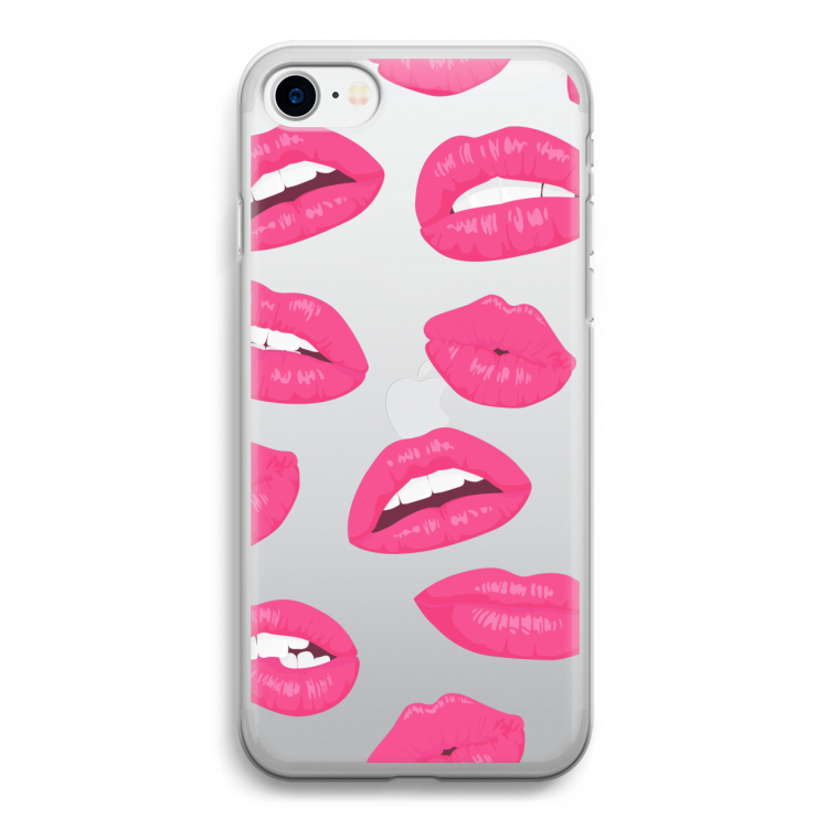 Bite my lip: iPhone SE 2020 Transparant Hoesje
