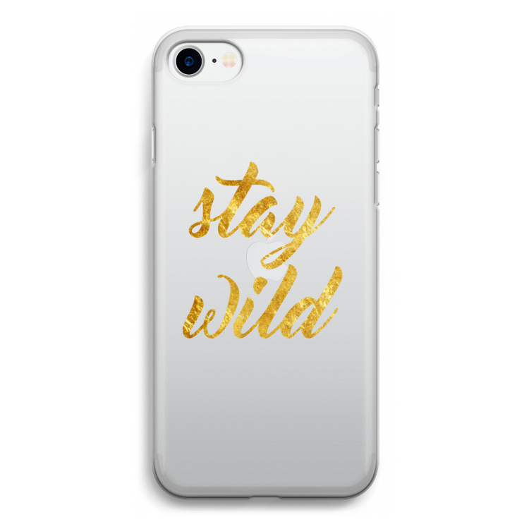 Stay wild: iPhone SE 2020 Transparant Hoesje