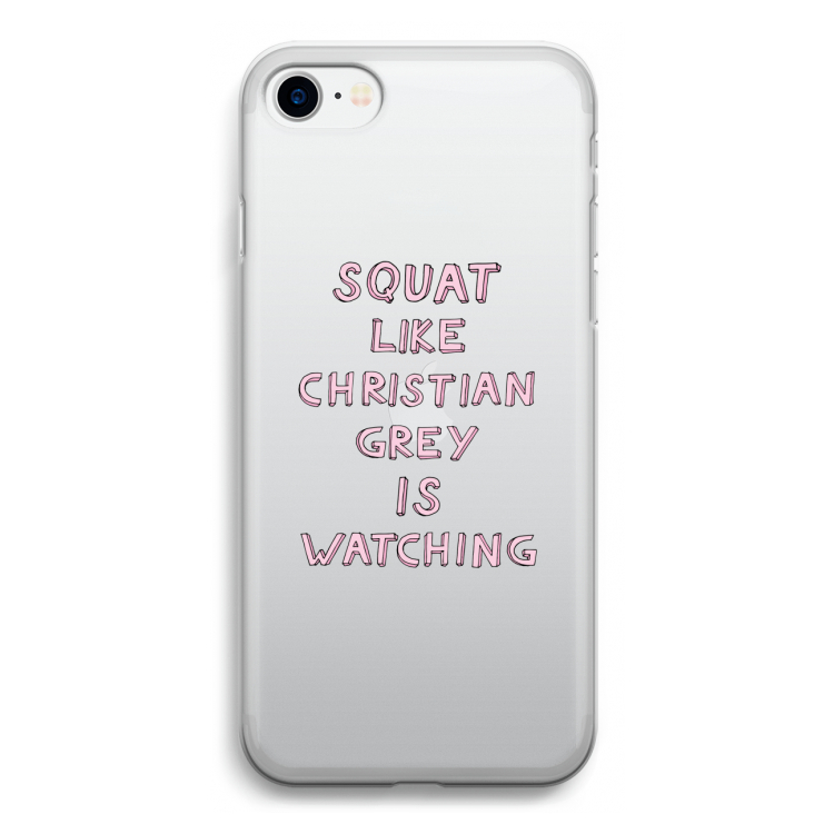 Christian Grey: iPhone SE 2020 Transparant Hoesje