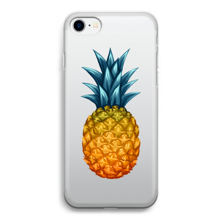 Grote ananas: iPhone SE 2020 Transparant Hoesje