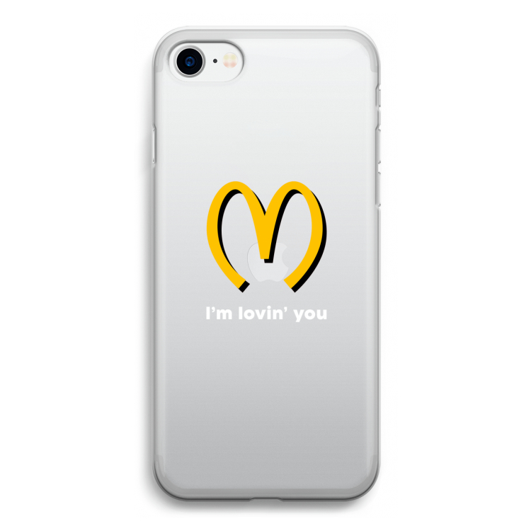 I'm lovin' you: iPhone SE 2020 Transparant Hoesje