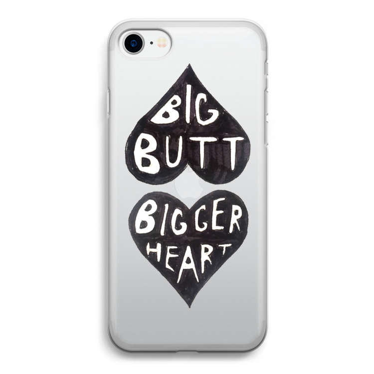 Big butt bigger heart: iPhone SE 2020 Transparant Hoesje
