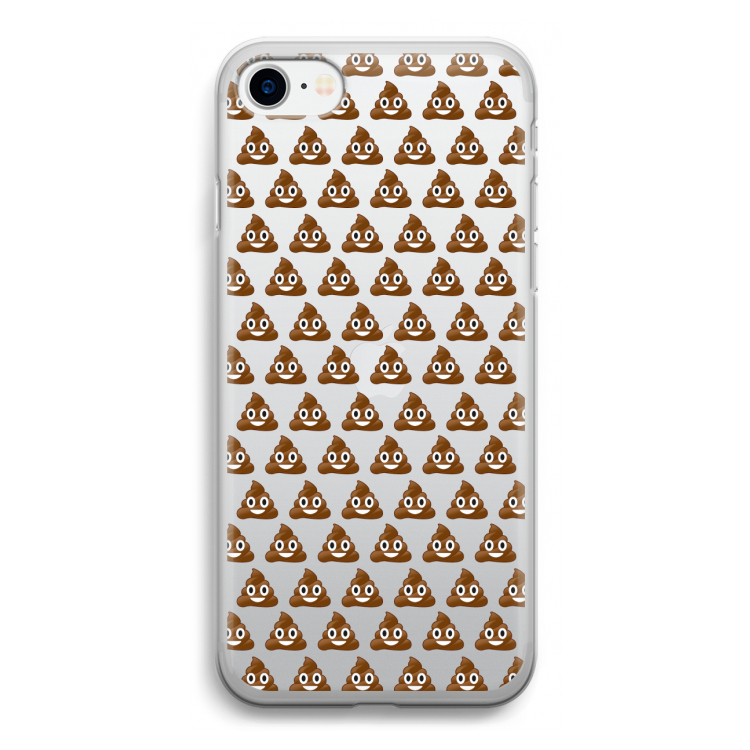 Poop emoji: iPhone SE 2020 Transparant Hoesje