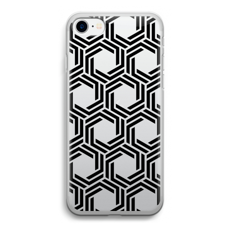 Geometrisch patroon: iPhone SE 2020 Transparant Hoesje
