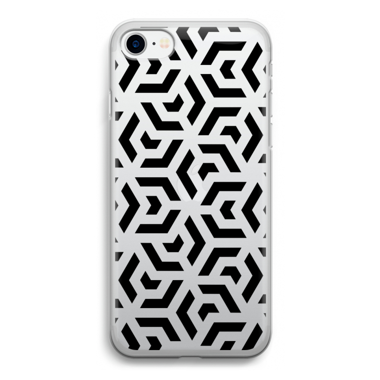 Crazy pattern: iPhone SE 2020 Transparant Hoesje