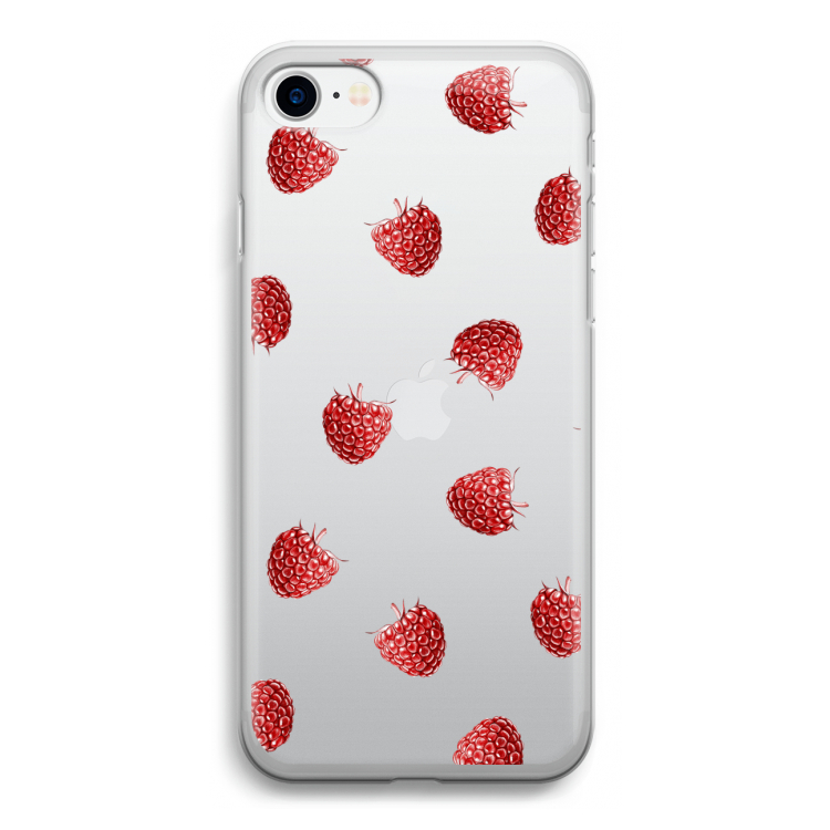 Framboosjes: iPhone SE 2020 Transparant Hoesje