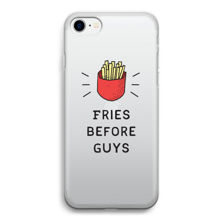 Fries before guys: iPhone SE 2020 Transparant Hoesje