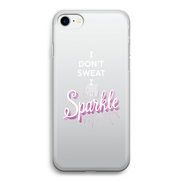 Sparkle quote: iPhone SE 2020 Transparant Hoesje
