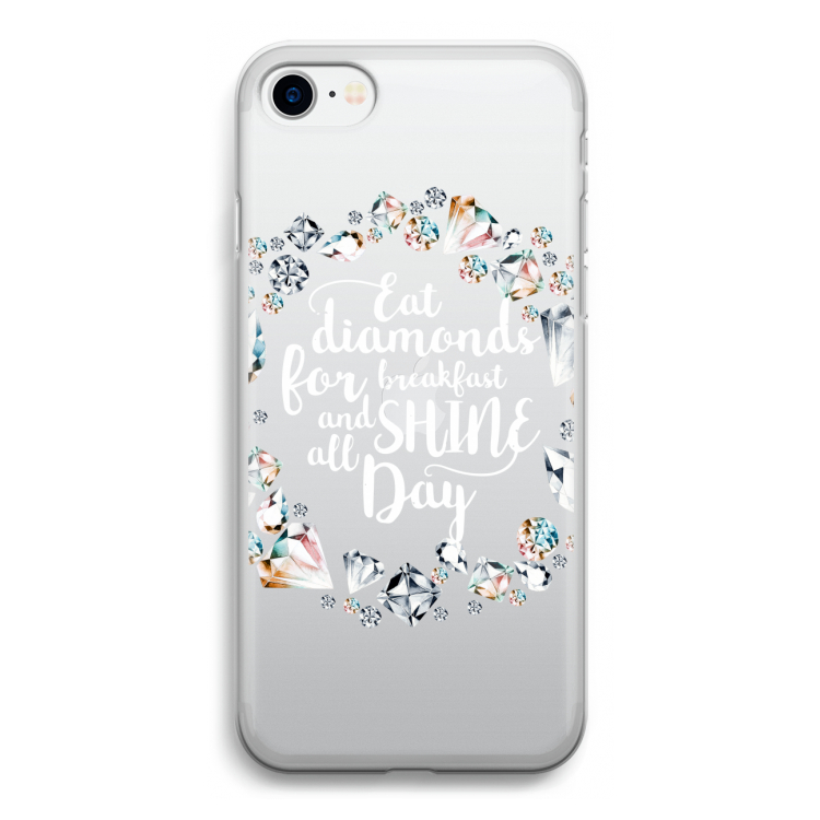 Diamonds: iPhone SE 2020 Transparant Hoesje