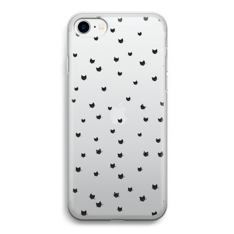Kleine kattenkopjes: iPhone SE 2020 Transparant Hoesje