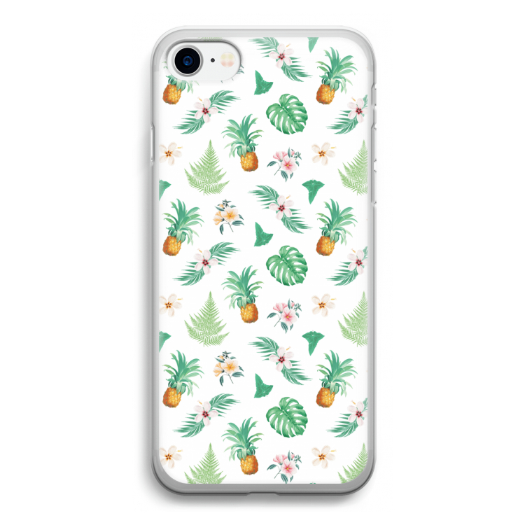 Ananas bladeren: iPhone SE 2020 Transparant Hoesje