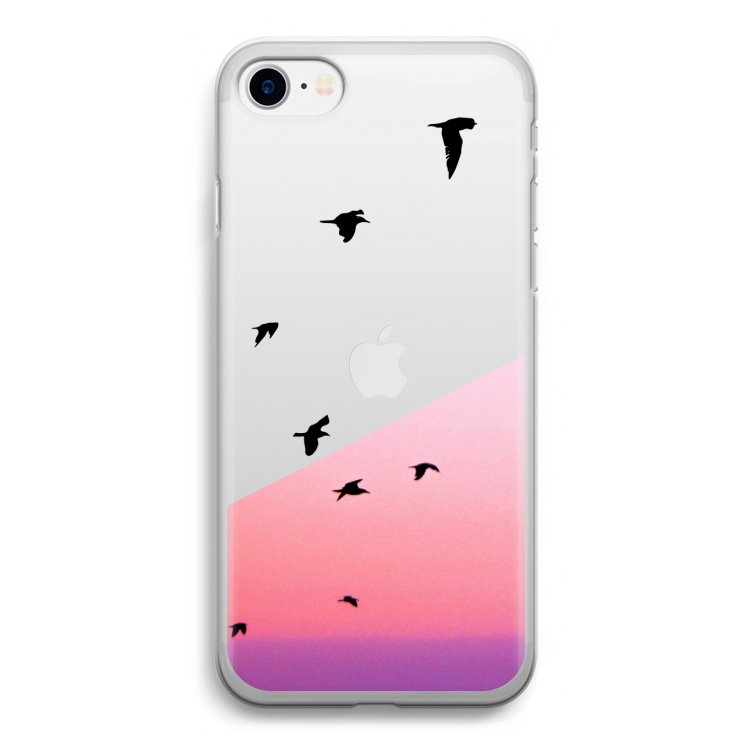Fly away: iPhone SE 2020 Transparant Hoesje