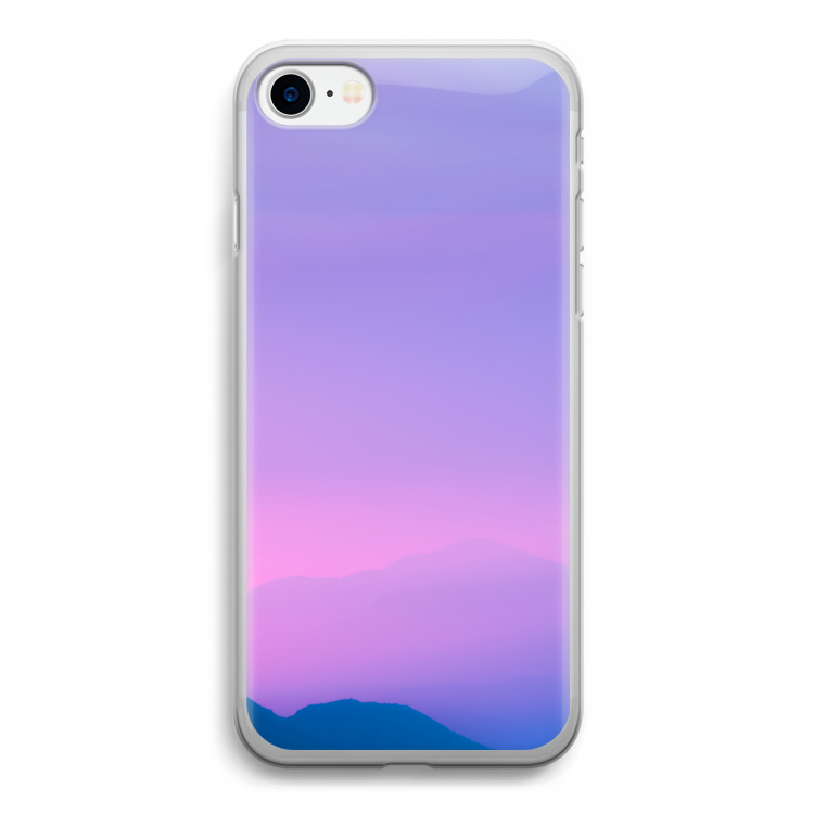 Sunset pastel: iPhone SE 2020 Transparant Hoesje