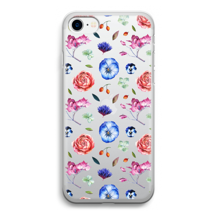 Bloemetjes: iPhone SE 2020 Transparant Hoesje