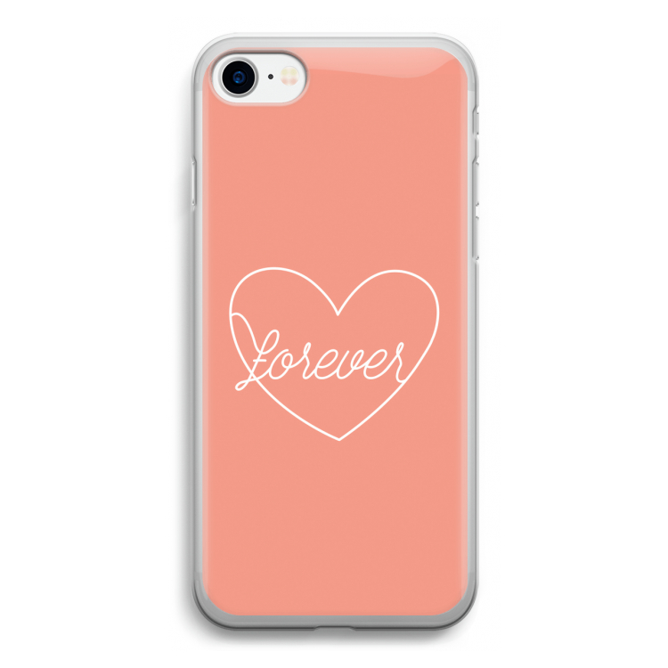 Forever heart: iPhone SE 2020 Transparant Hoesje