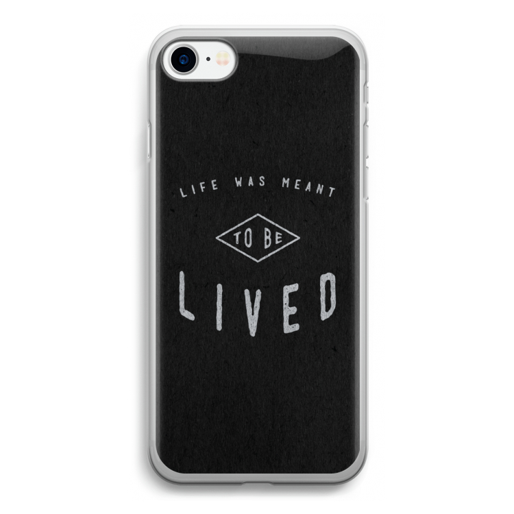 To be lived: iPhone SE 2020 Transparant Hoesje