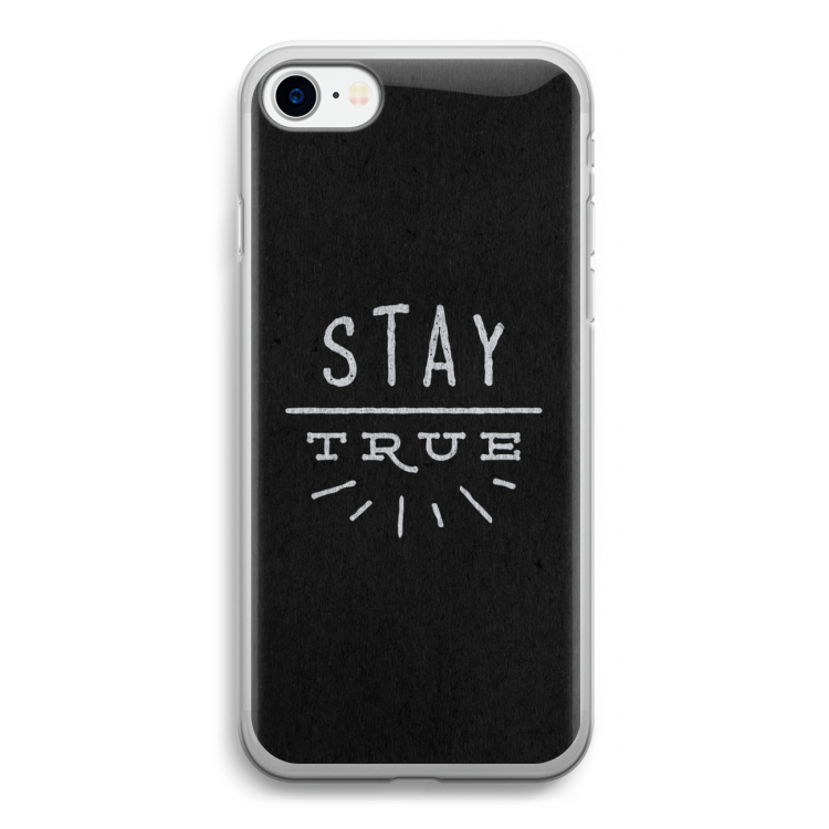 Stay true: iPhone SE 2020 Transparant Hoesje