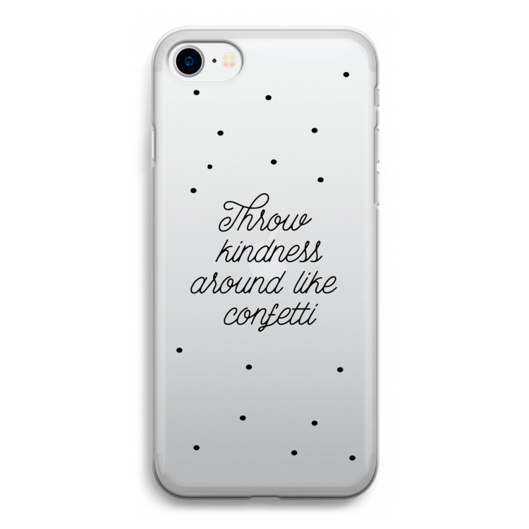 Confetti: iPhone SE 2020 Transparant Hoesje