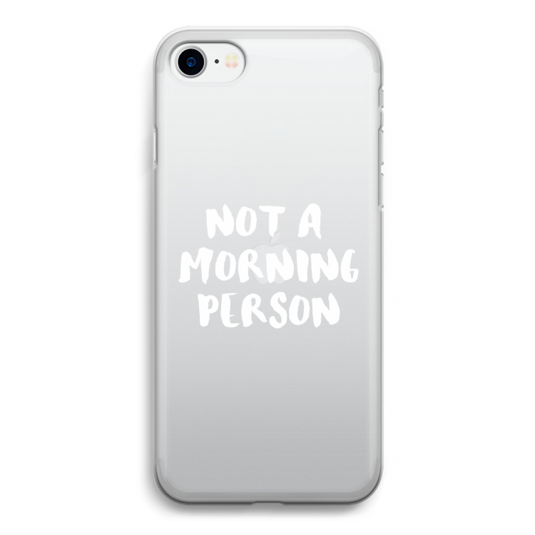 Morning person: iPhone SE 2020 Transparant Hoesje