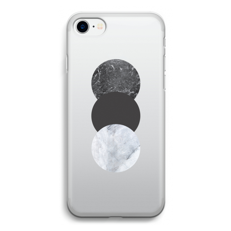 Marmeren cirkels: iPhone SE 2020 Transparant Hoesje