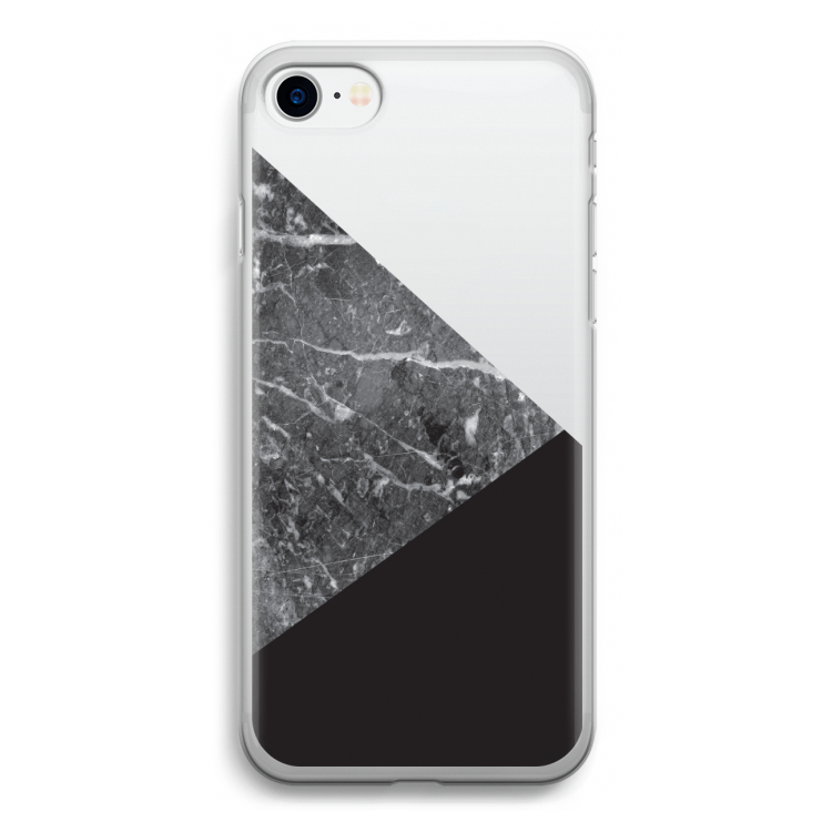 Combinatie marmer: iPhone SE 2020 Transparant Hoesje