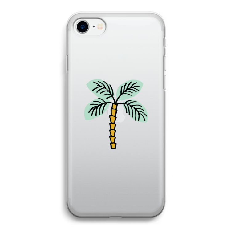 Palmboom: iPhone SE 2020 Transparant Hoesje