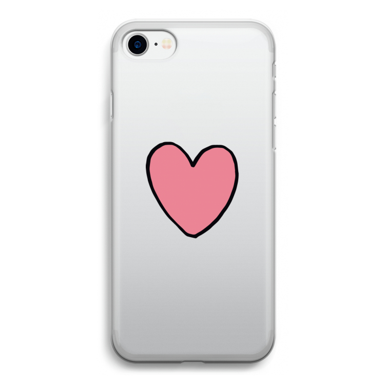 Hartje: iPhone SE 2020 Transparant Hoesje