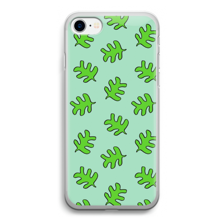 Groene blaadjes: iPhone SE 2020 Transparant Hoesje